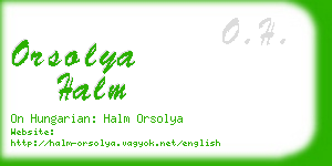 orsolya halm business card